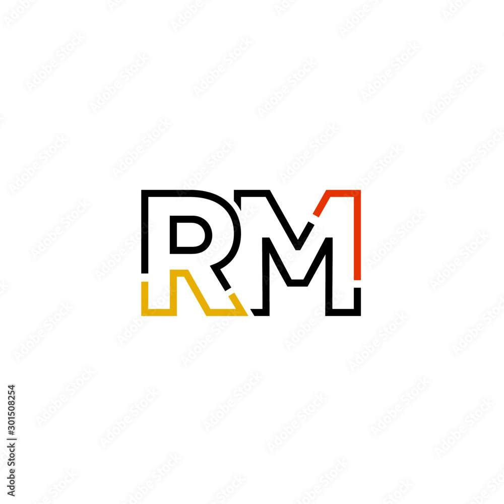 Letter RM logo icon design template elements Letter RM logo icon design template elements