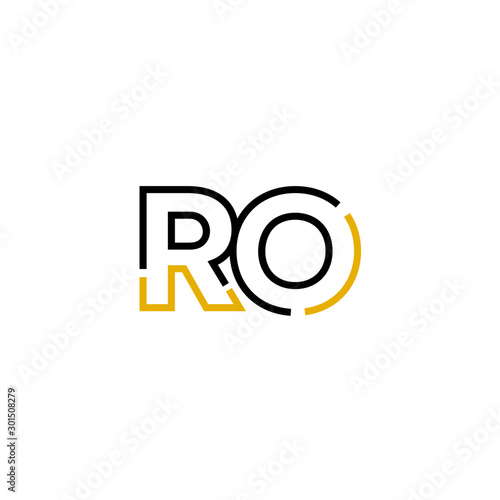 Obraz na plátně Letter RO logo icon design template elements