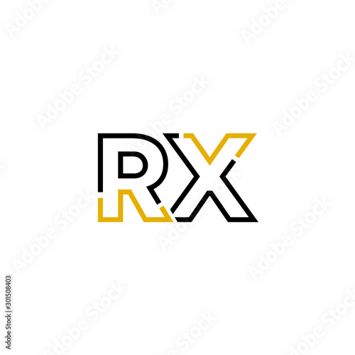 Letter RX logo icon design template elements
