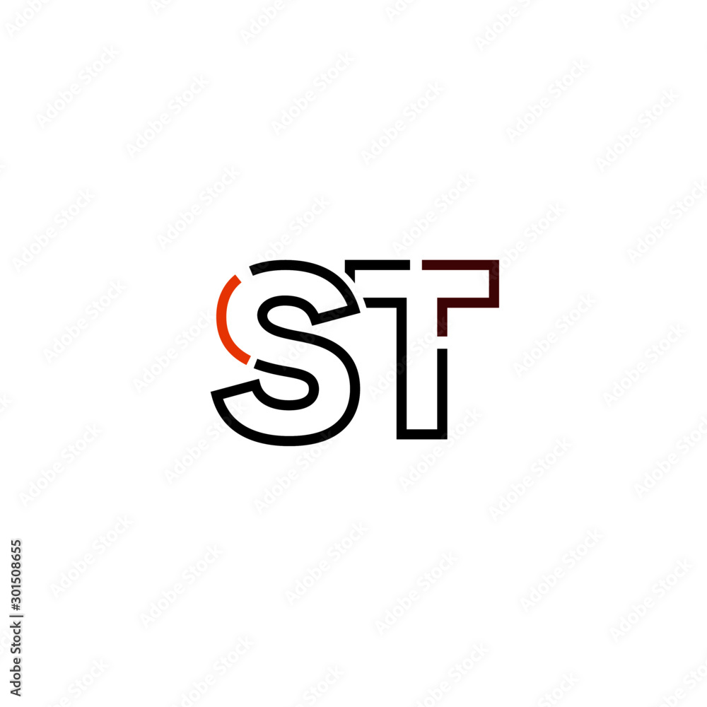 Letter ST logo icon design template elements Letter ST logo icon design template elements