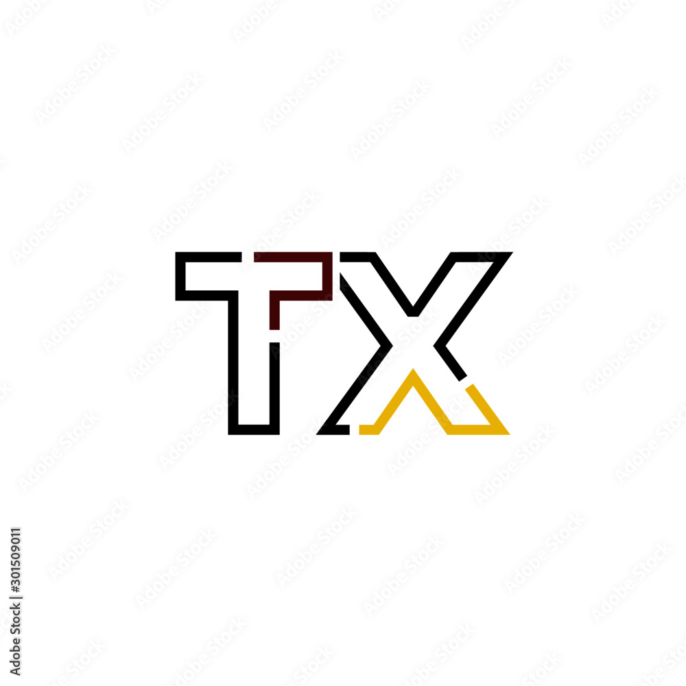 Letter TX logo icon design template elements Letter TX logo icon design template elements