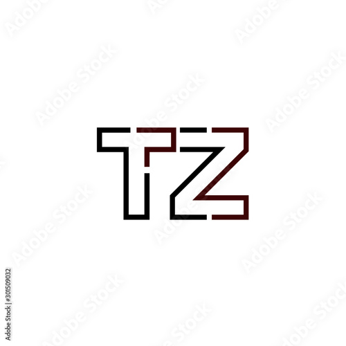 Letter TZ logo icon design template elements