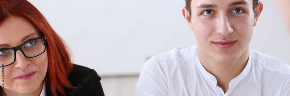 Smiling man in shirt shake hands hello in office Smiling man in shirt shake hands hello in office