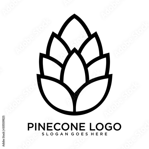 pinecone concept 2 colored icon. Simple blue element illustration. pinecone concept symbol design from Autumn set.  photo