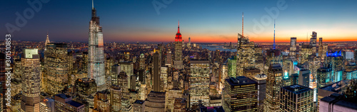 New York City manhattan evening skyline 2019 November