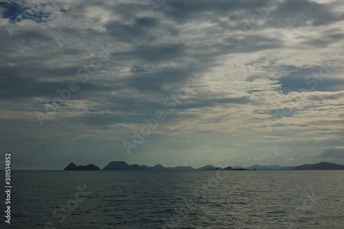 The blue cloudy evening on the way from Koh Tao to Chumphon, Thailand