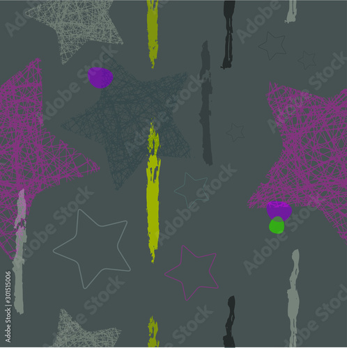 Abstract background created in linear and stained colors and bright colored shapes that stand out. Abstract graphical seamless pattern.