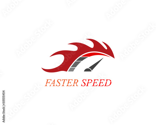 Faster Speed car logo template vector illustration