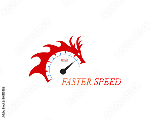 Faster Speed car logo template vector illustration