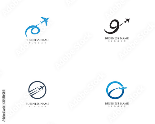 Aircraft simple logo illustration