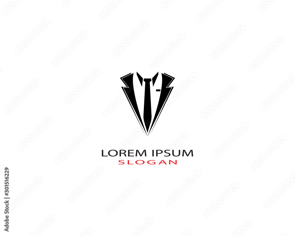 Tuxedo man logo design vector template Tuxedo man logo design vector template