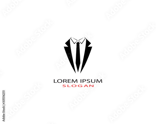 Tuxedo man logo design vector template