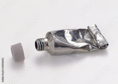 Color tube on white background