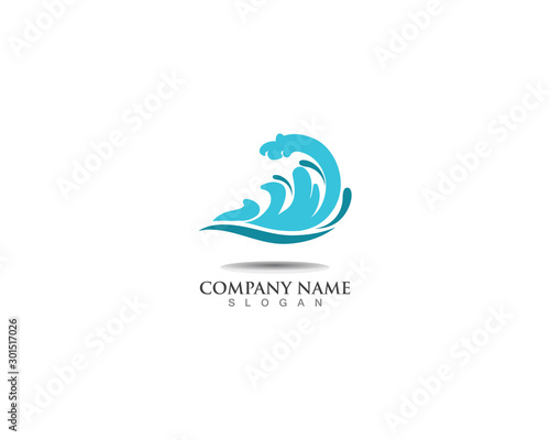wave water Splash logo vector illustration