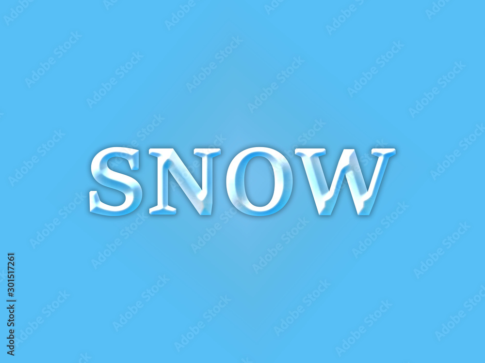snow text