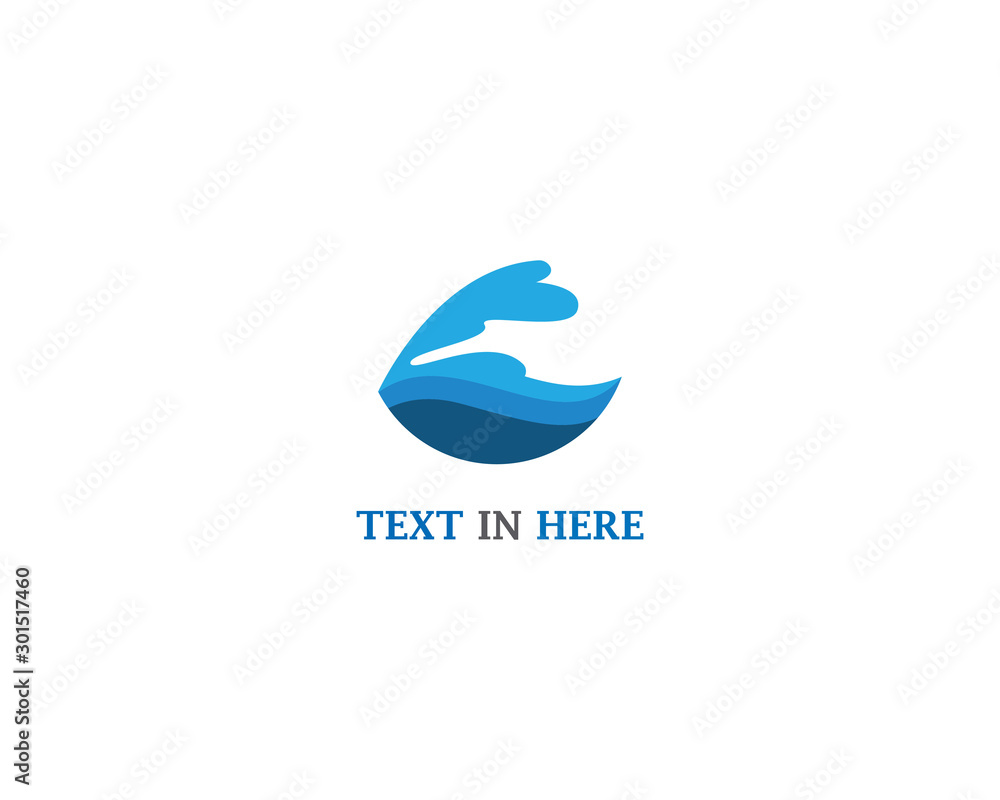 Fototapeta premium Water Wave logo design template