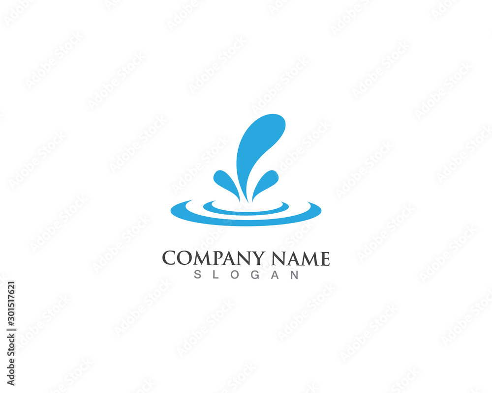 wave splash logo and vector illustration icon wave splash logo and vector illustration icon