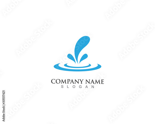 wave splash logo and vector illustration icon