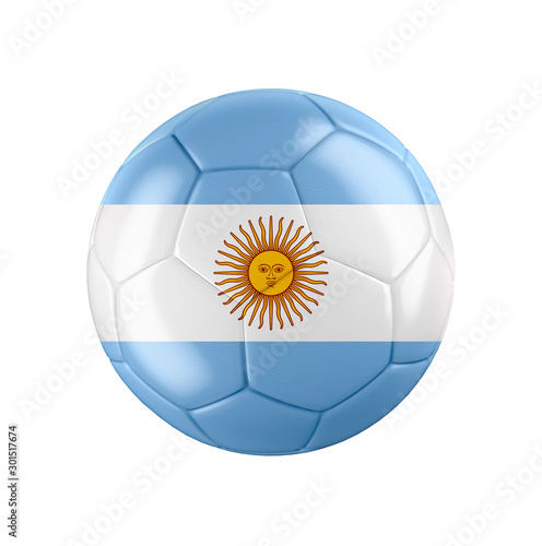 Konstfotografi Soccer football ball with flag of Argentina