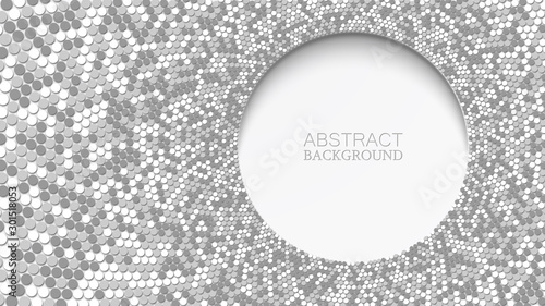 Cyber space with ilght gray dot vector