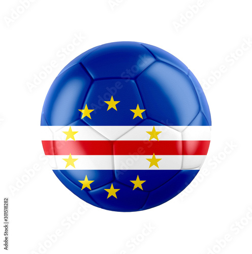 Free Download Soccer football ball with flag of Cape Verde - GFXLoad