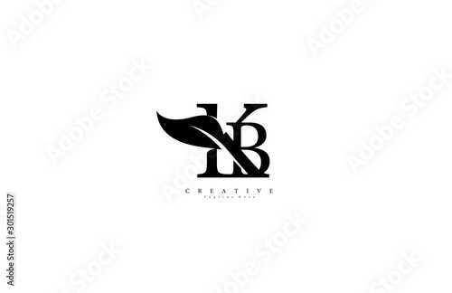 KB letter linked luxury flourishes ornate logotype