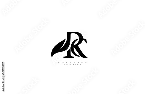 RC letter linked luxury flourishes ornate logotype