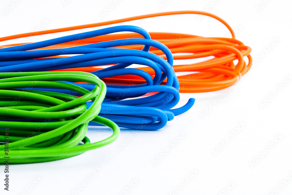 electric wire isolated on white background electric wire isolated on white background