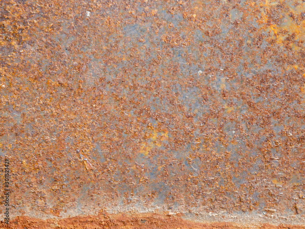 The surface of steel with rust. The surface of steel with rust.