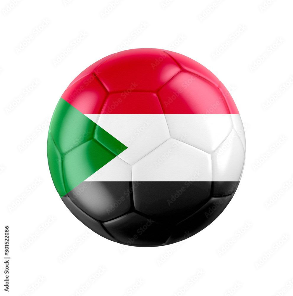 Soccer football ball with flag of Sudan Soccer football ball with flag of Sudan