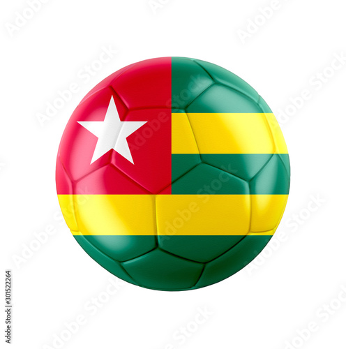 Free Download Soccer football ball with flag of Togo - GFXLoad