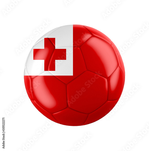 Soccer football ball with flag of Tonga