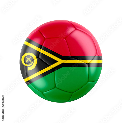 Soccer football ball with flag of Vanuatu