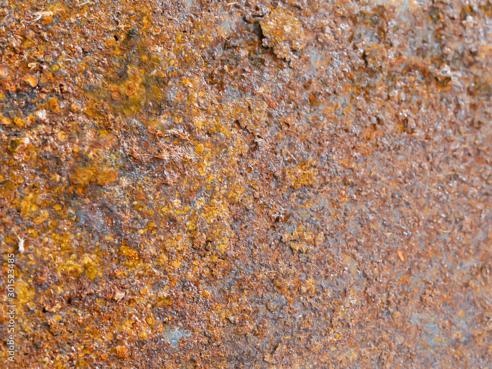 The surface of steel with rust. The surface of steel with rust.