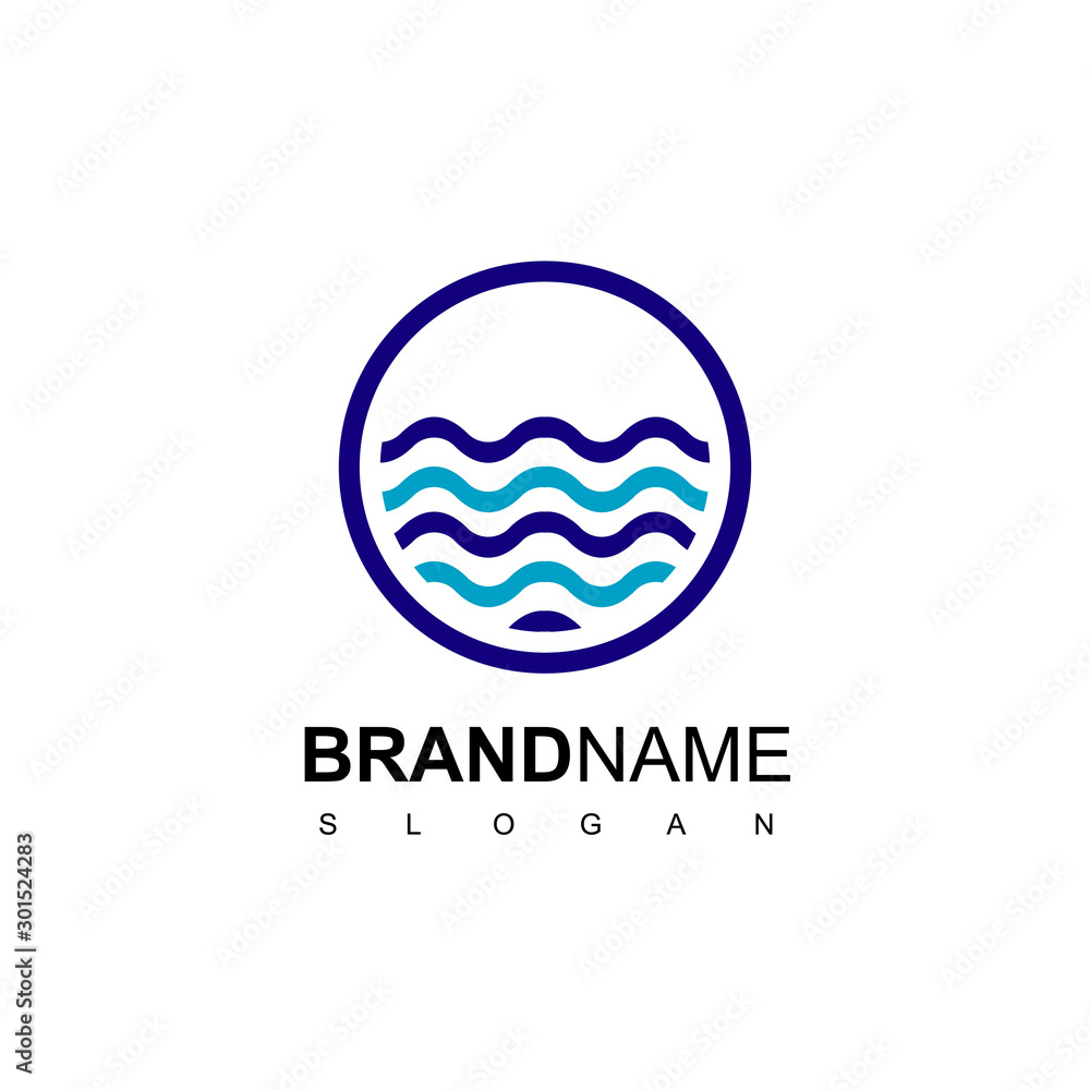 Water Logo Design Vector