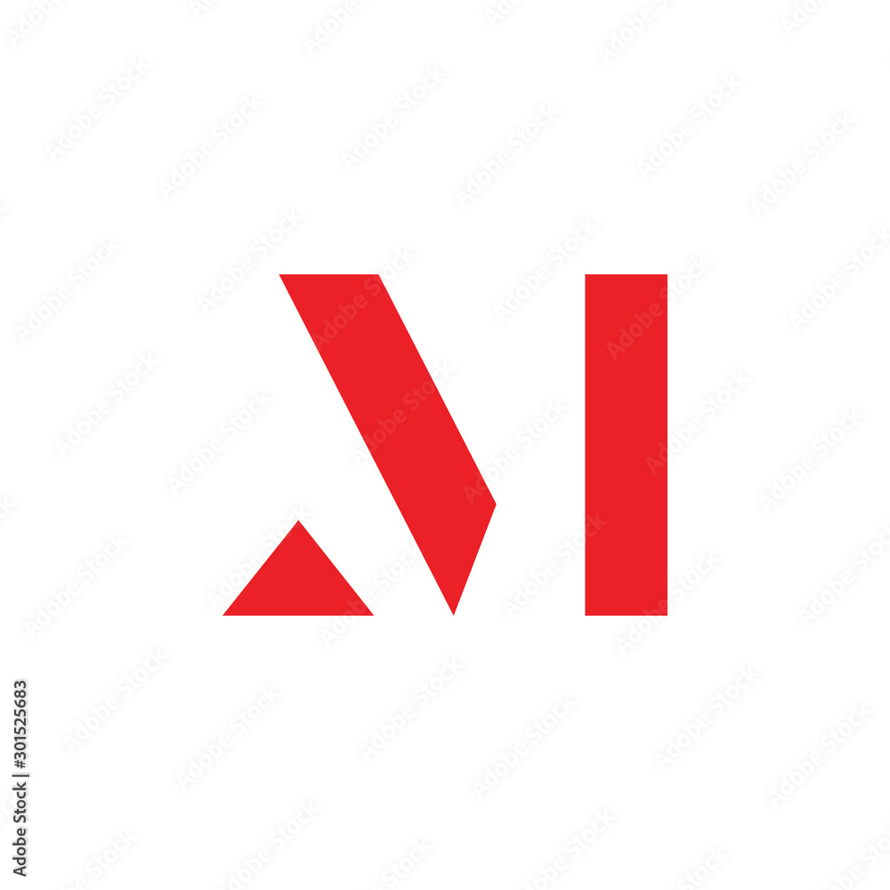 letter m triangle geometric negative space logo vector letter m triangle geometric negative space logo vector