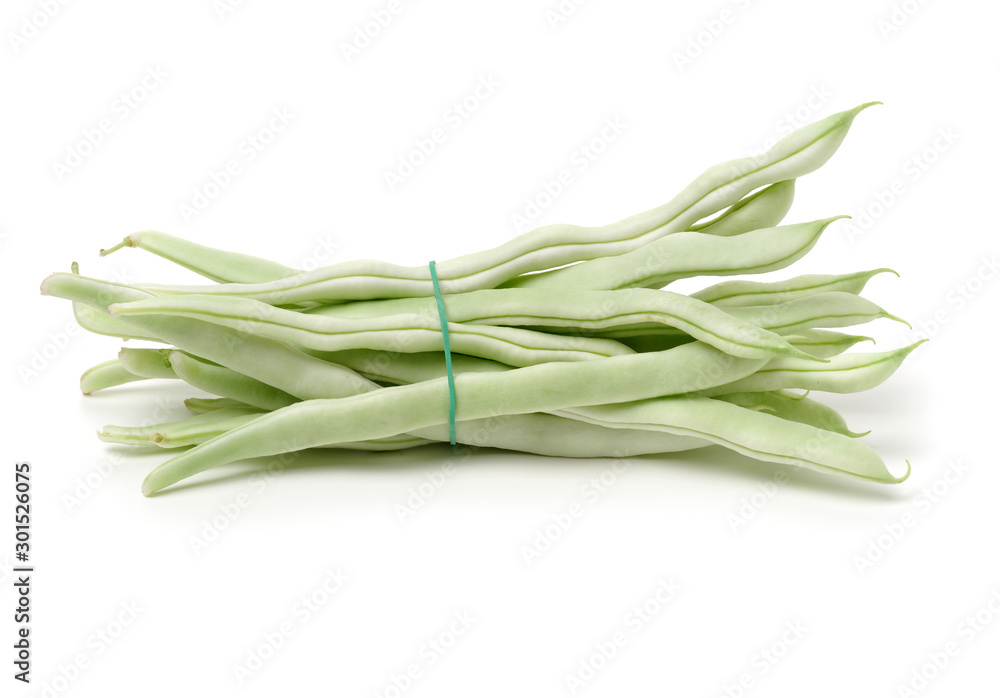 Green kidney bean on white background Green kidney bean on white background