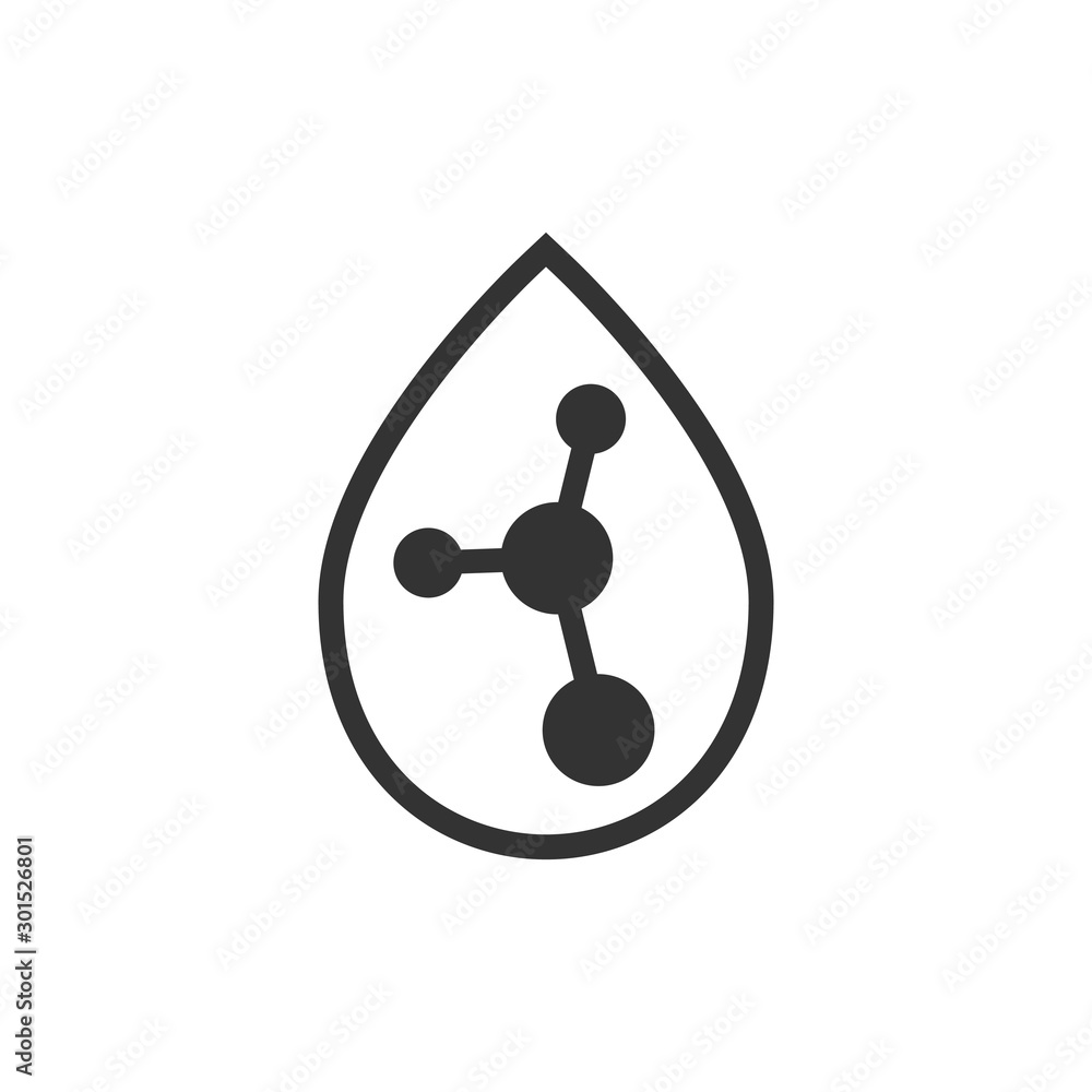 Acid molecule icon in flat style. Dna vector illustration on white ...