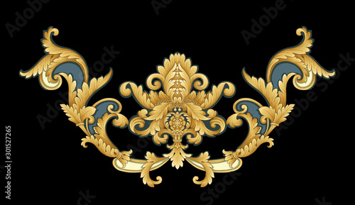 Decorative elegant luxury design.Vintage elements in baroque, rococo style.Design for cover, fabric, textile, wrapping paper .