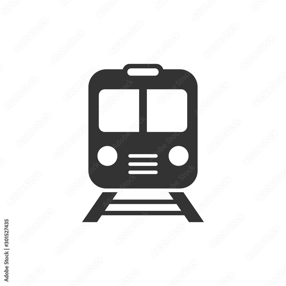 Metro icon in flat style. Train subway vector illustration on white isolated background. Railroad cargo business concept. Metro icon in flat style. Train subway vector illustration on white isolated background. Railroad cargo business concept.