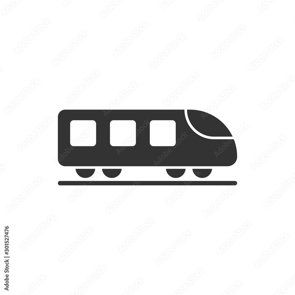 Metro icon in flat style. Train subway vector illustration on white isolated background. Railroad cargo business concept. Metro icon in flat style. Train subway vector illustration on white isolated background. Railroad cargo business concept.