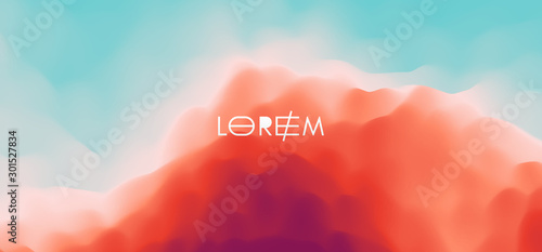 Red sunset. Sky with clouds. Modern pattern. Nature background. Modern pattern. Abstract background. Vector illustration.