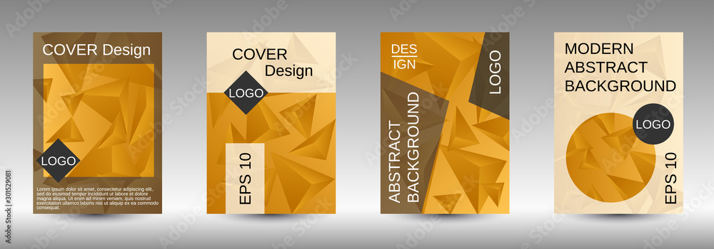Fototapeta premium A set of modern abstract covers.