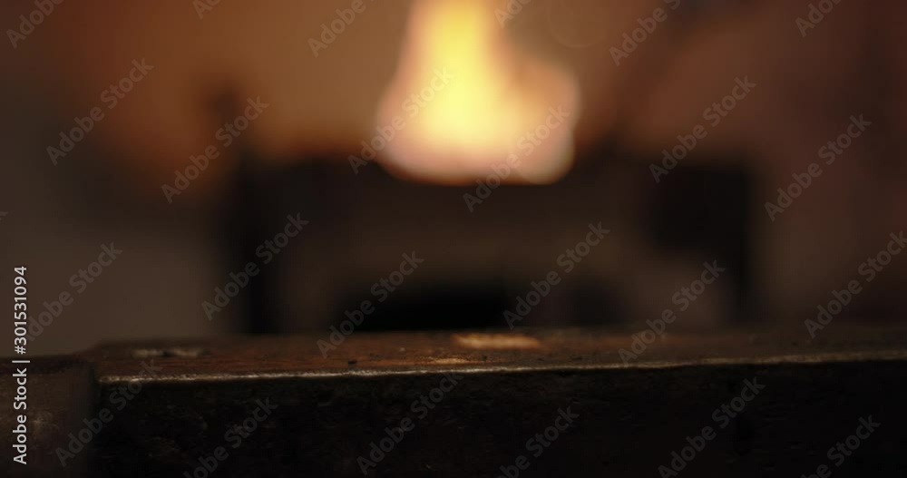 Blacksmith Heating Up Steel Blacksmith Heating Up Steel