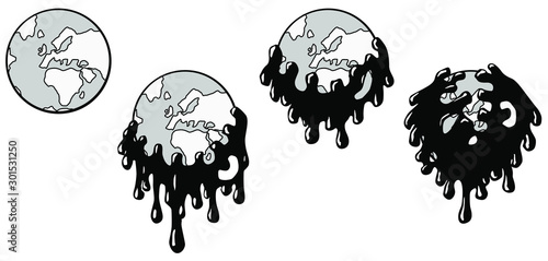 Pollution World Swallow Cartoon 