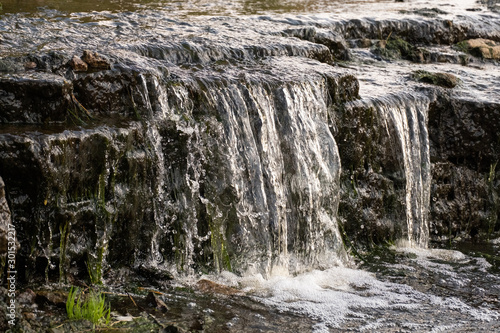 a small waterfall in the nature