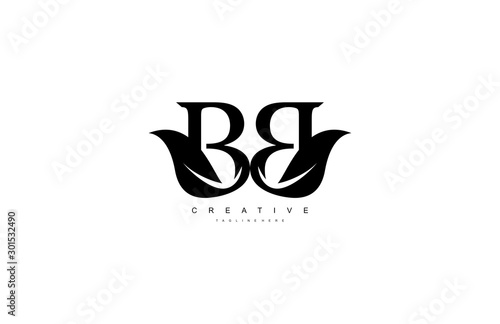 BB letter luxury flourishes ornate logotype