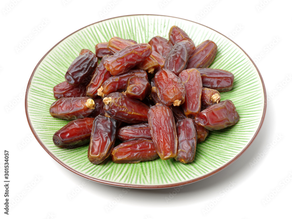 Dates on white background Dates on white background