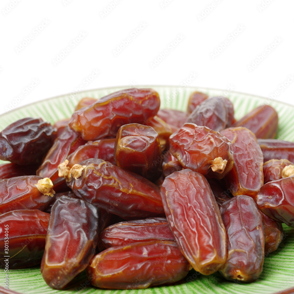 Dates on white background Dates on white background