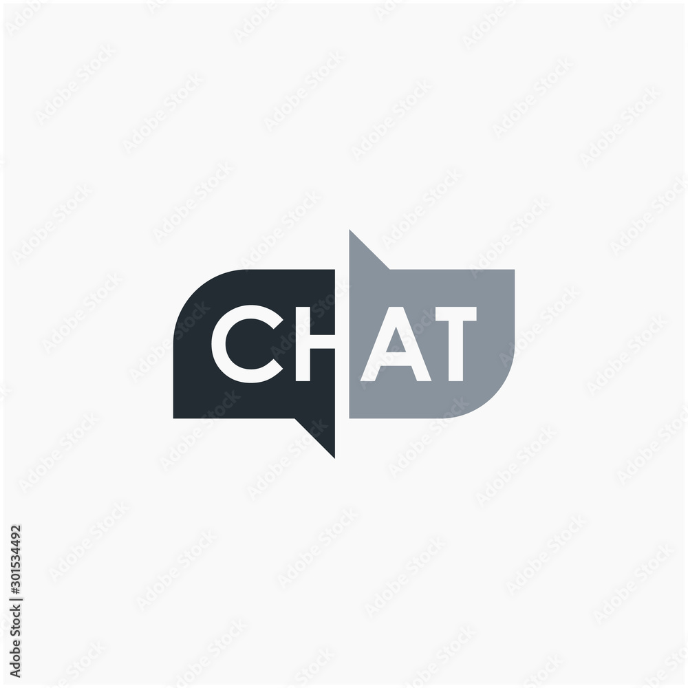 chat lettering with bubble concept logo design. talk, speak, logo template. Chat vector logotype design template. -vector chat lettering with bubble concept logo design. talk, speak, logo template. Chat vector logotype design template. -vector
